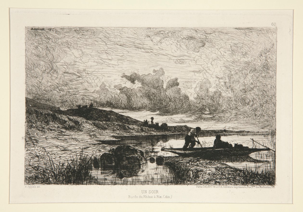 Eräänä iltana, Banks of the Rhone Rixissä tekijältä Adolphe Appian