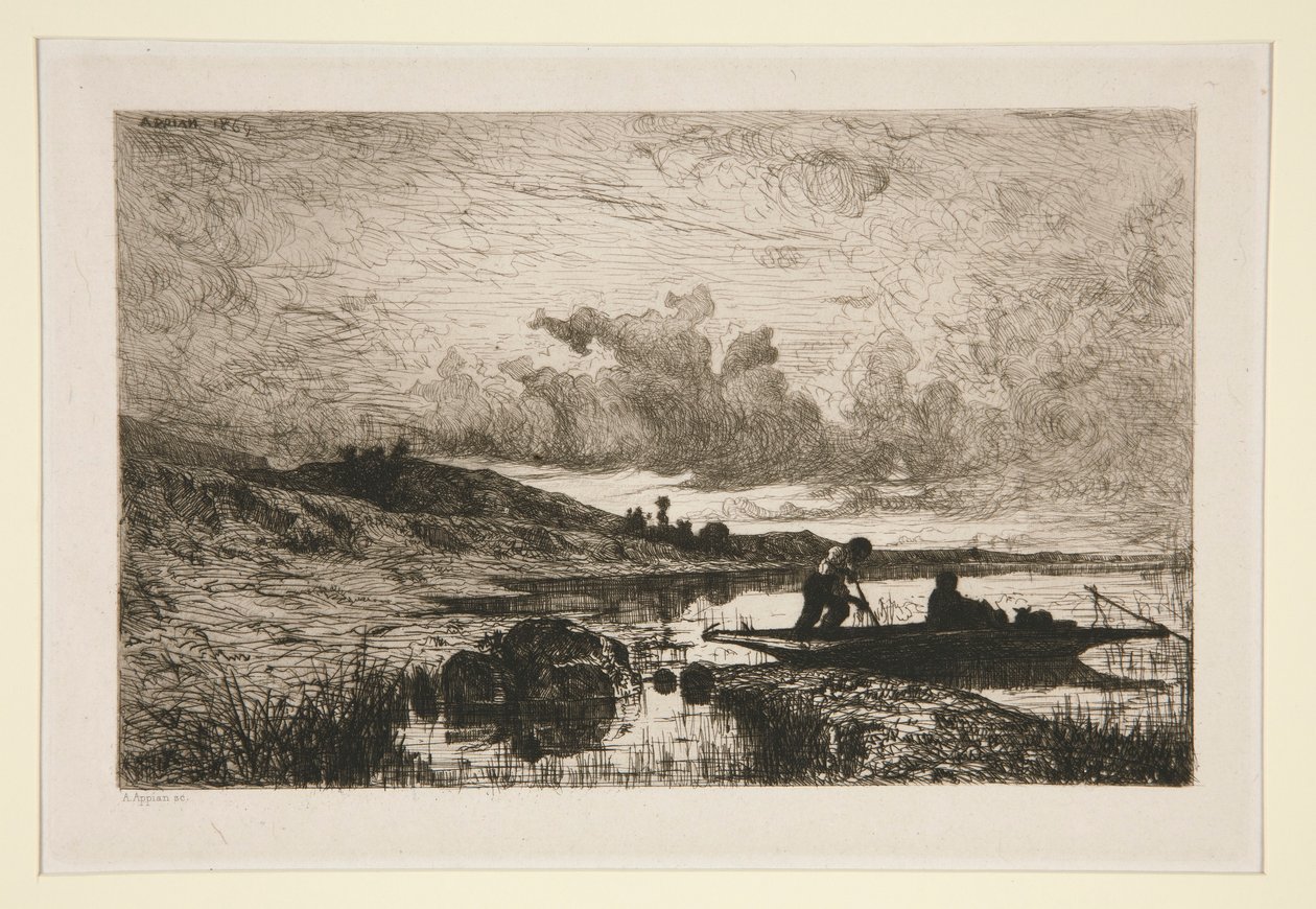 Eräänä iltana, Banks of the Rhone Rixissä tekijältä Adolphe Appian