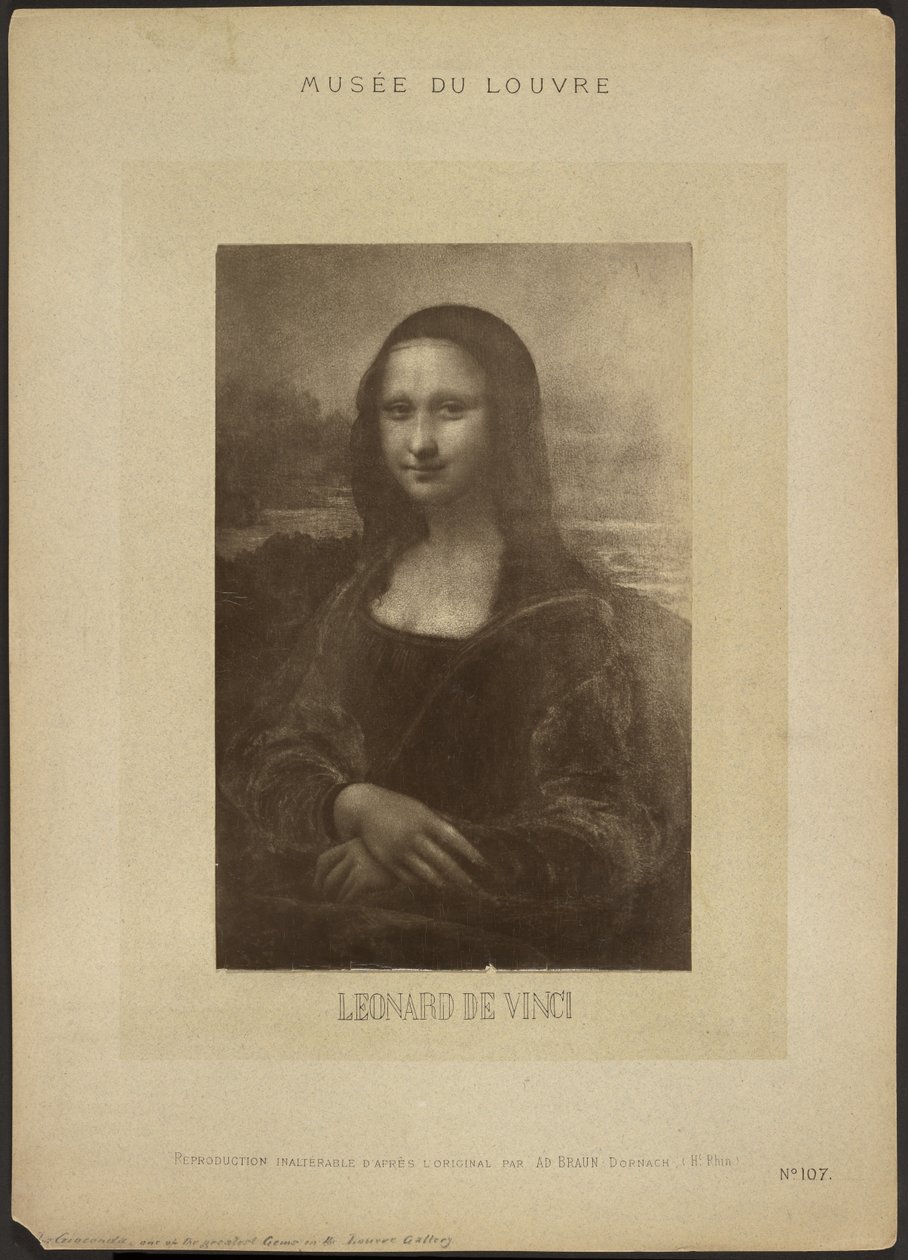 [Da Vincin Mona Lisa, Louvren museo] tekijältä Adolphe Braun