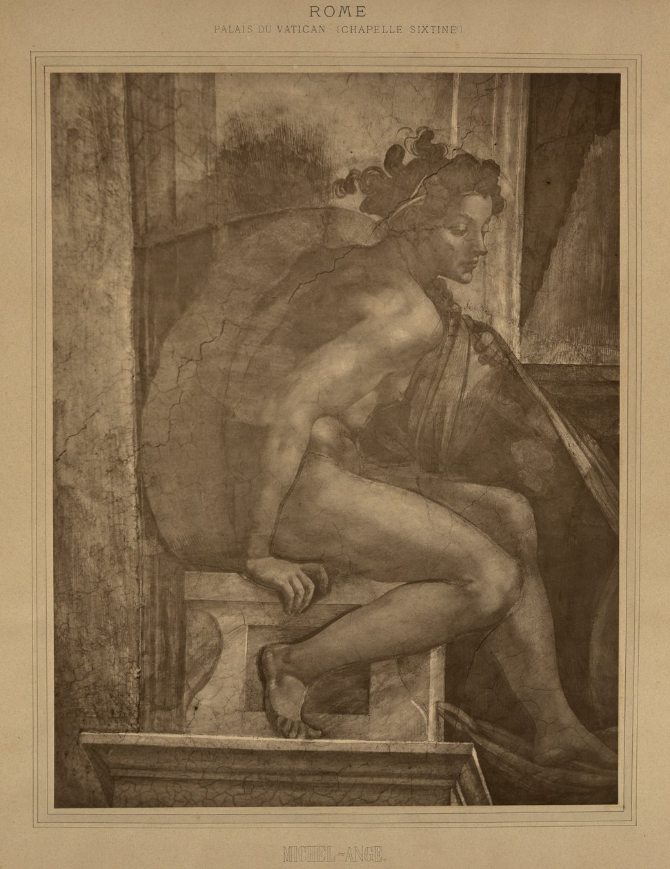 Rooma – Vatikaanin palatsi, Sikstuksen kappeli, Michelangelo. tekijältä Adolphe Braun