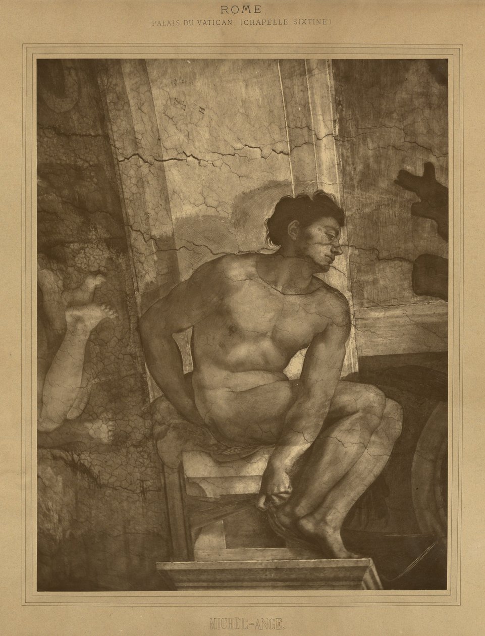 Rooma – Vatikaanin palatsi, Sikstuksen kappeli, Michelangelo tekijältä Adolphe Braun
