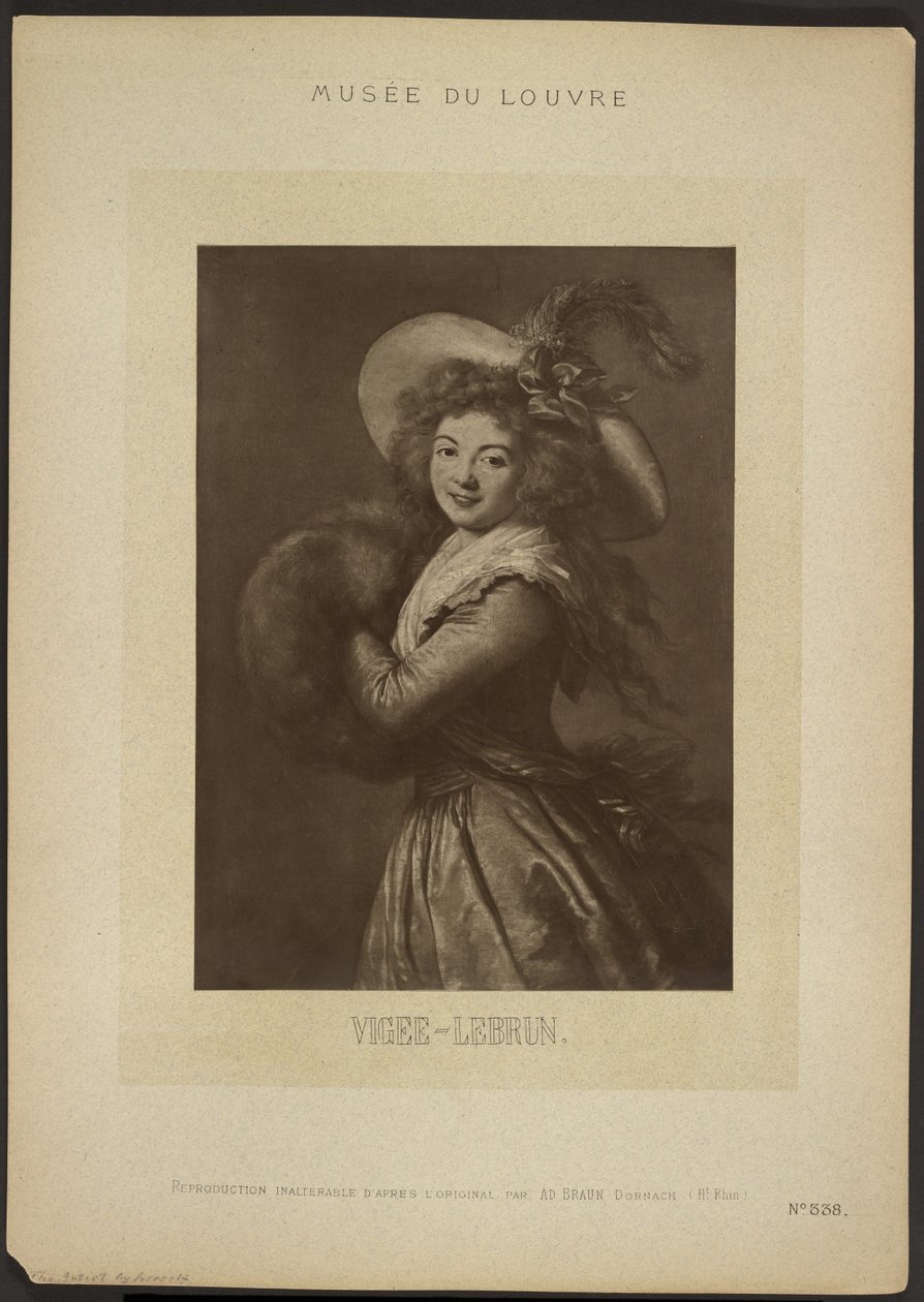 [Vigee-Lebrunin maalaama omakuva, Louvren museo] tekijältä Adolphe Braun