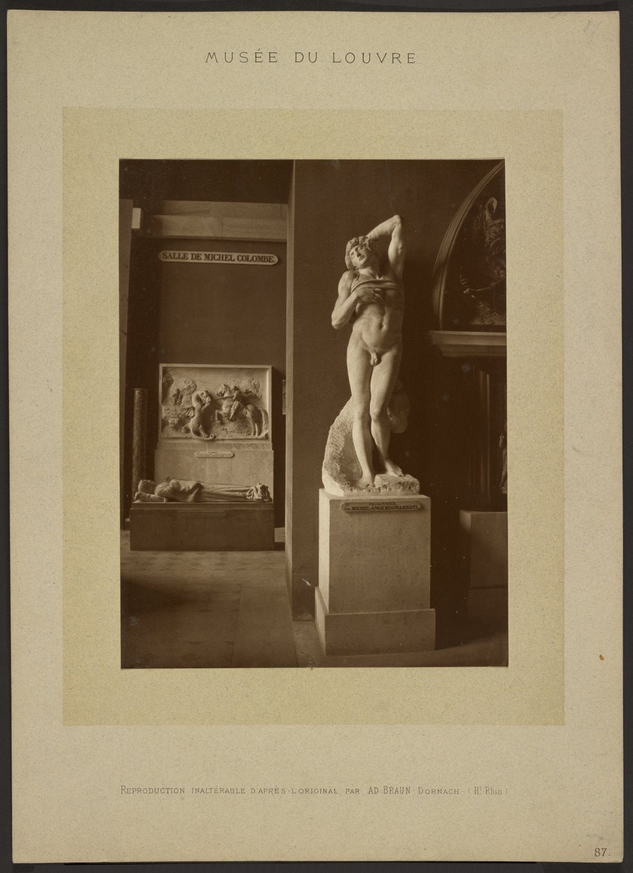 [Michelangelon teos ”Kuoleva orja”, Louvre-museo] tekijältä Adolphe Braun