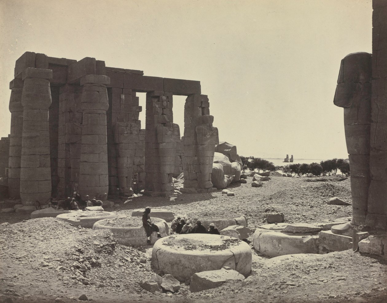 Ramesseum, Thebes, 1869. tekijältä Adolphe Braun