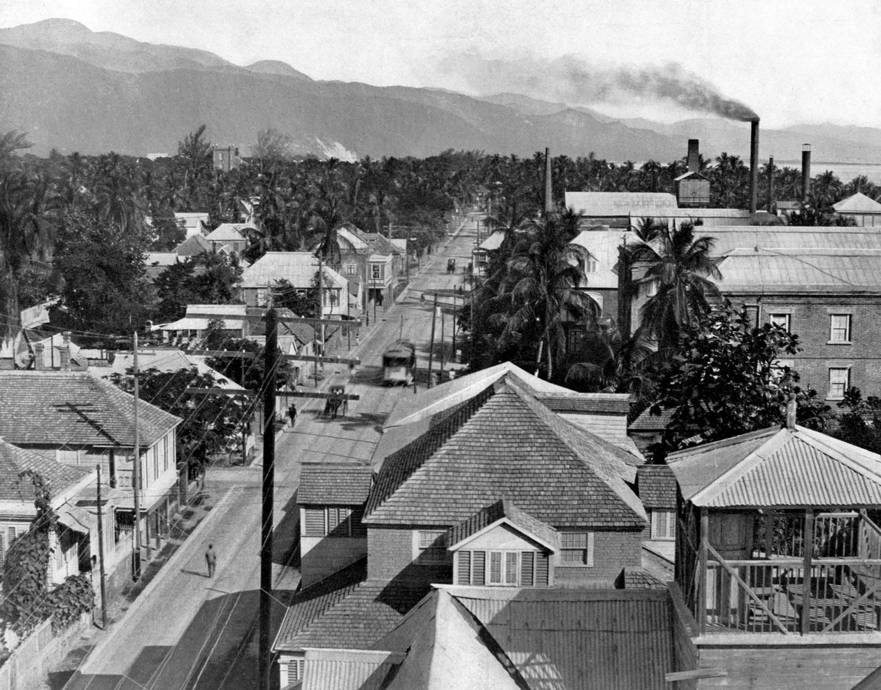 Harbour Street East, Kingston, Jamaika, c1905. tekijältä Adolphe Duperly and Son