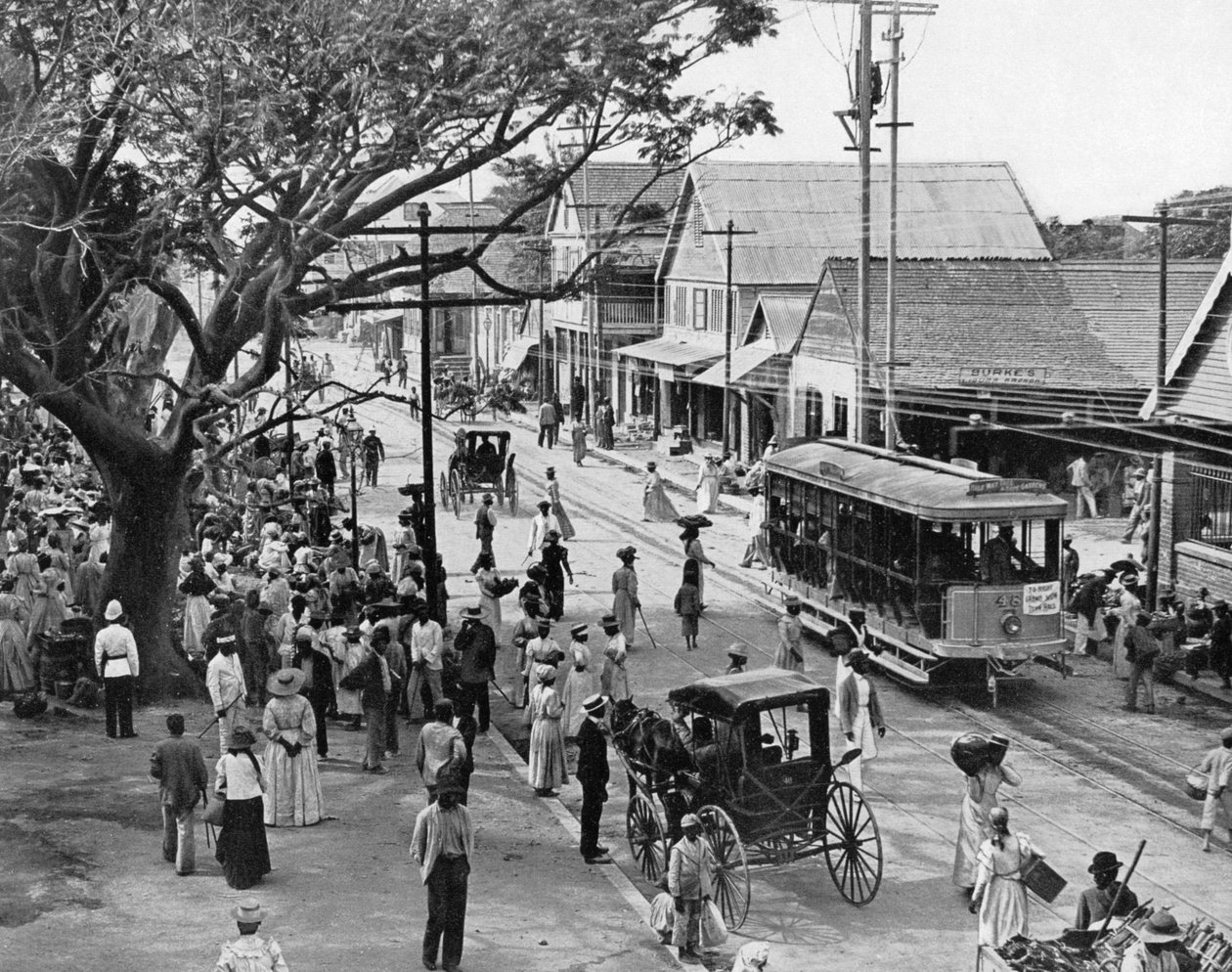 Jubilee Market Square, Kingston, Jamaika, c1905. tekijältä Adolphe Duperly and Son