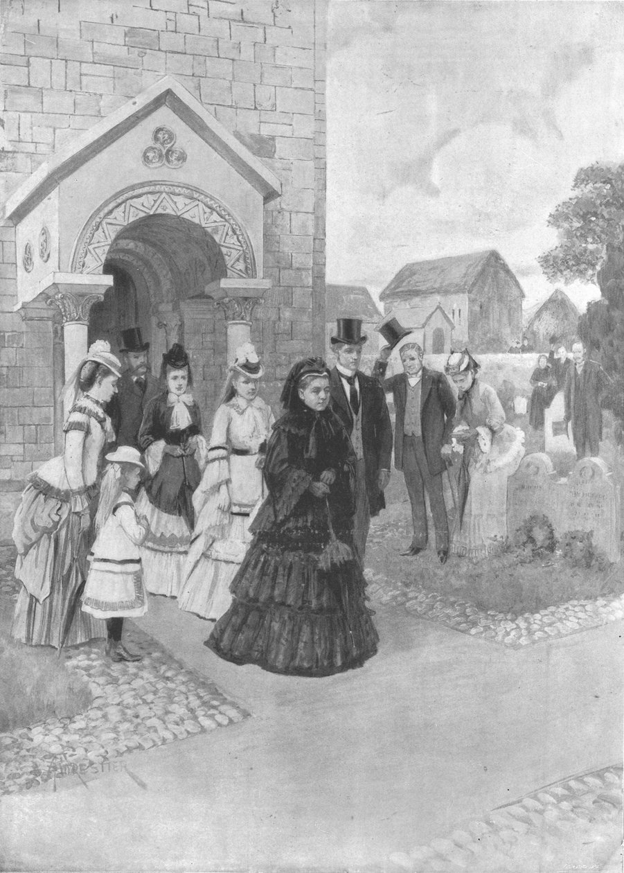 "Kuningatar Victorian elämä Osbornessa: Hänen Majesteettinsa Whippinghamin kirkossa", 1860-luku, 1901. tekijältä Adolphe Forestier