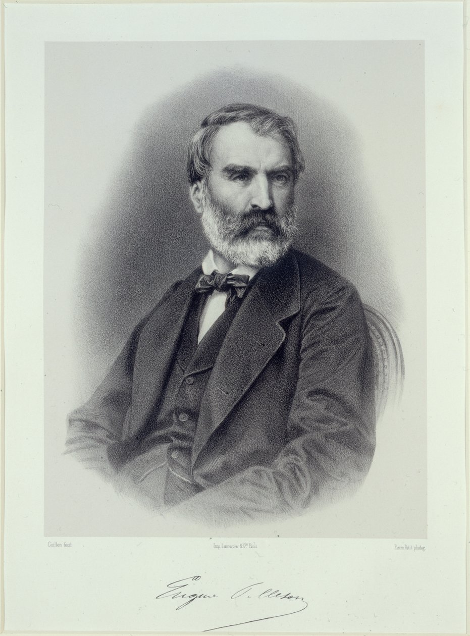 Muotokuva kirjailija Eugène Pelletanista 1813-1884. tekijältä Adolphe Guillon