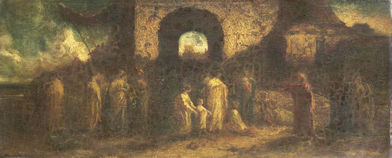 Kristus siunaa lapsia tekijältä Adolphe Joseph Thomas Monticelli