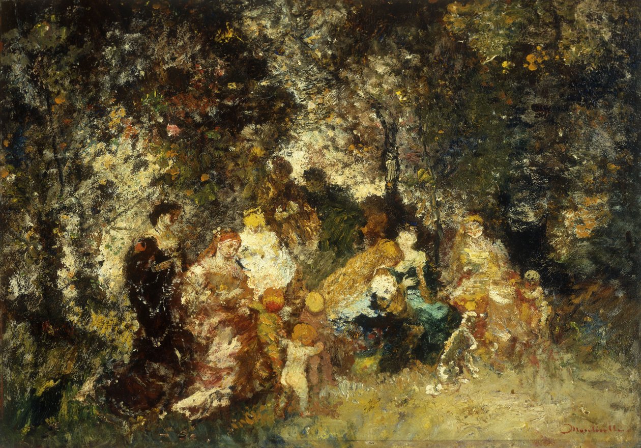 Puutarhajuhlat tekijältä Adolphe Joseph Thomas Monticelli