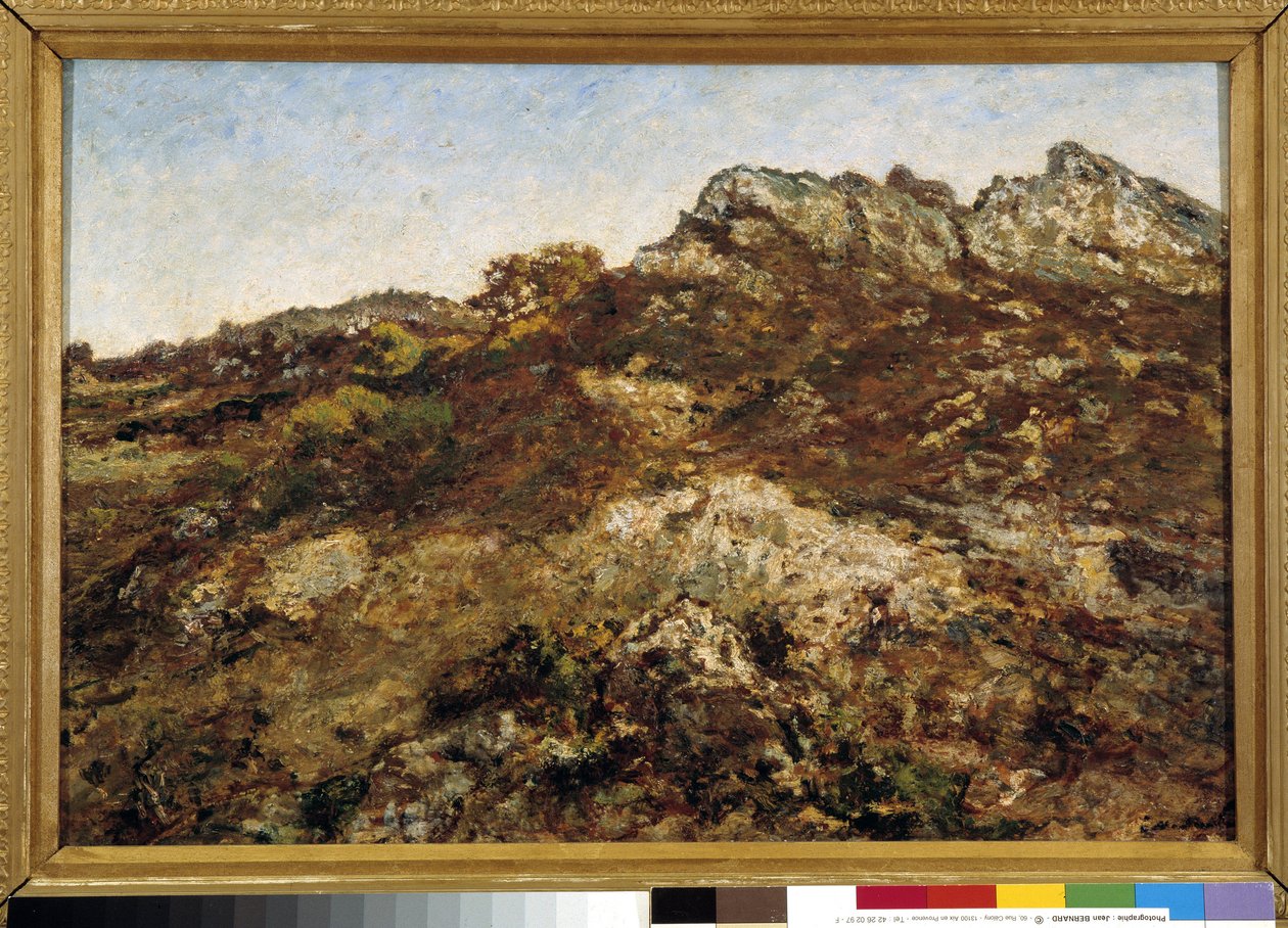 Kukkulamaisema (Garlabanin massiivi Provencessa) tekijältä Adolphe Joseph Thomas Monticelli