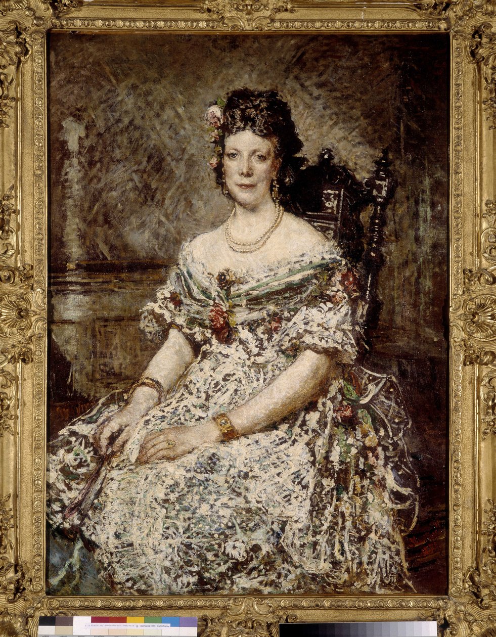 Madame Pascalin muotokuva, Bolivian Marseillen konsulin vaimo tekijältä Adolphe Joseph Thomas Monticelli