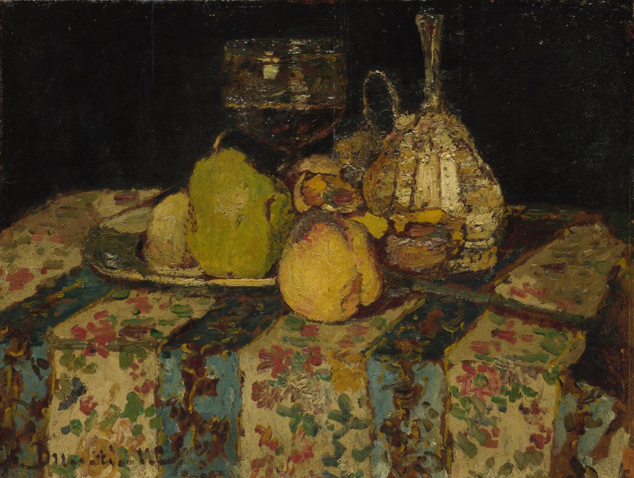 Asetelma: Hedelmät, c. 1880 tekijältä Adolphe Joseph Thomas Monticelli