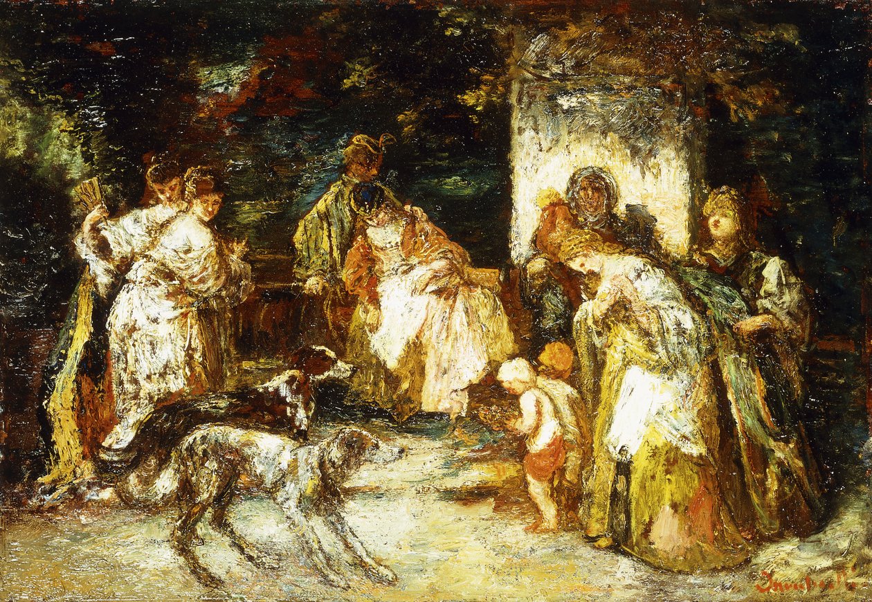 Tarjous, n. 1875 tekijältä Adolphe Joseph Thomas Monticelli