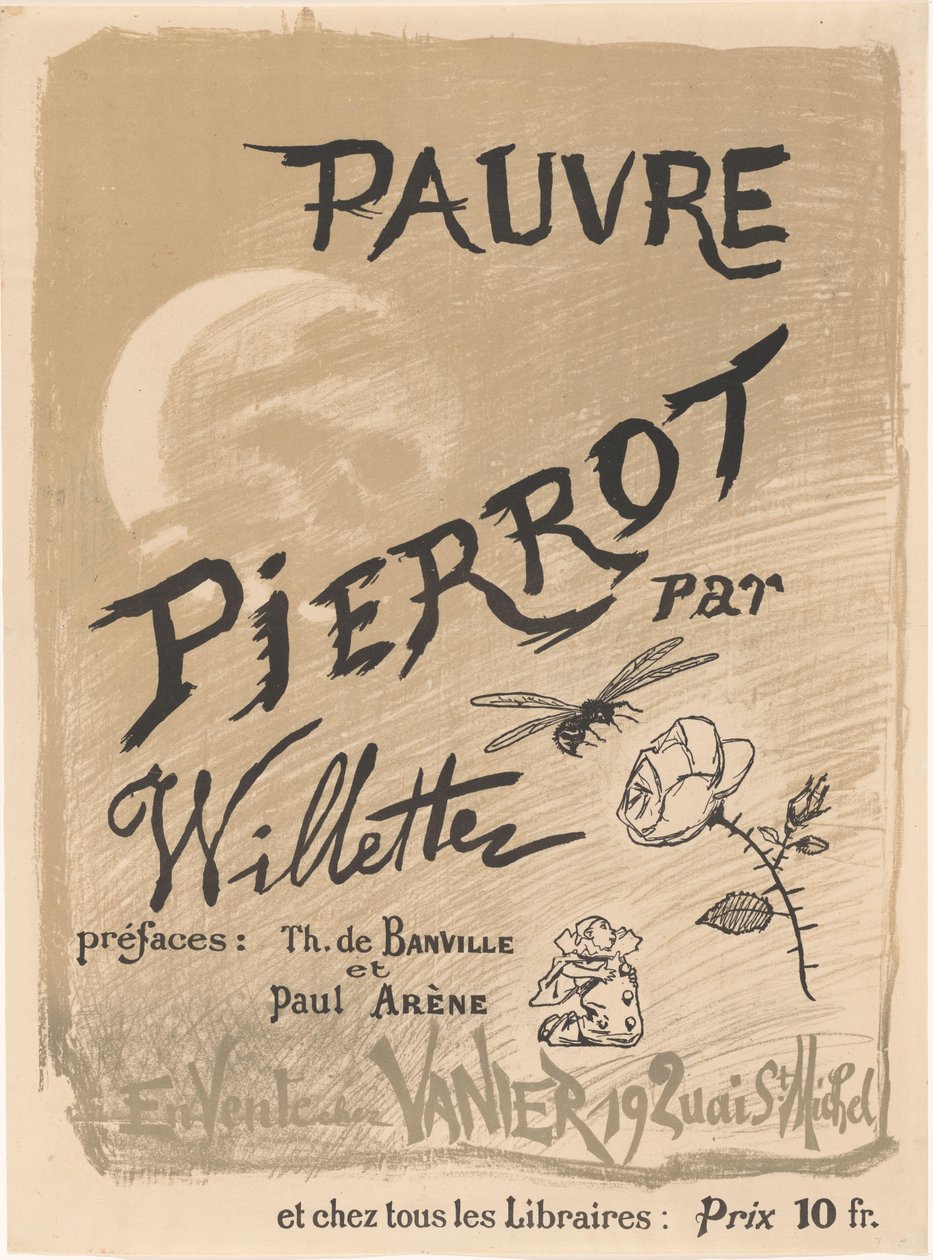 Adolphe Léon Willetten Pauvre Pierrot -juliste tekijältä Adolphe Leon Willette