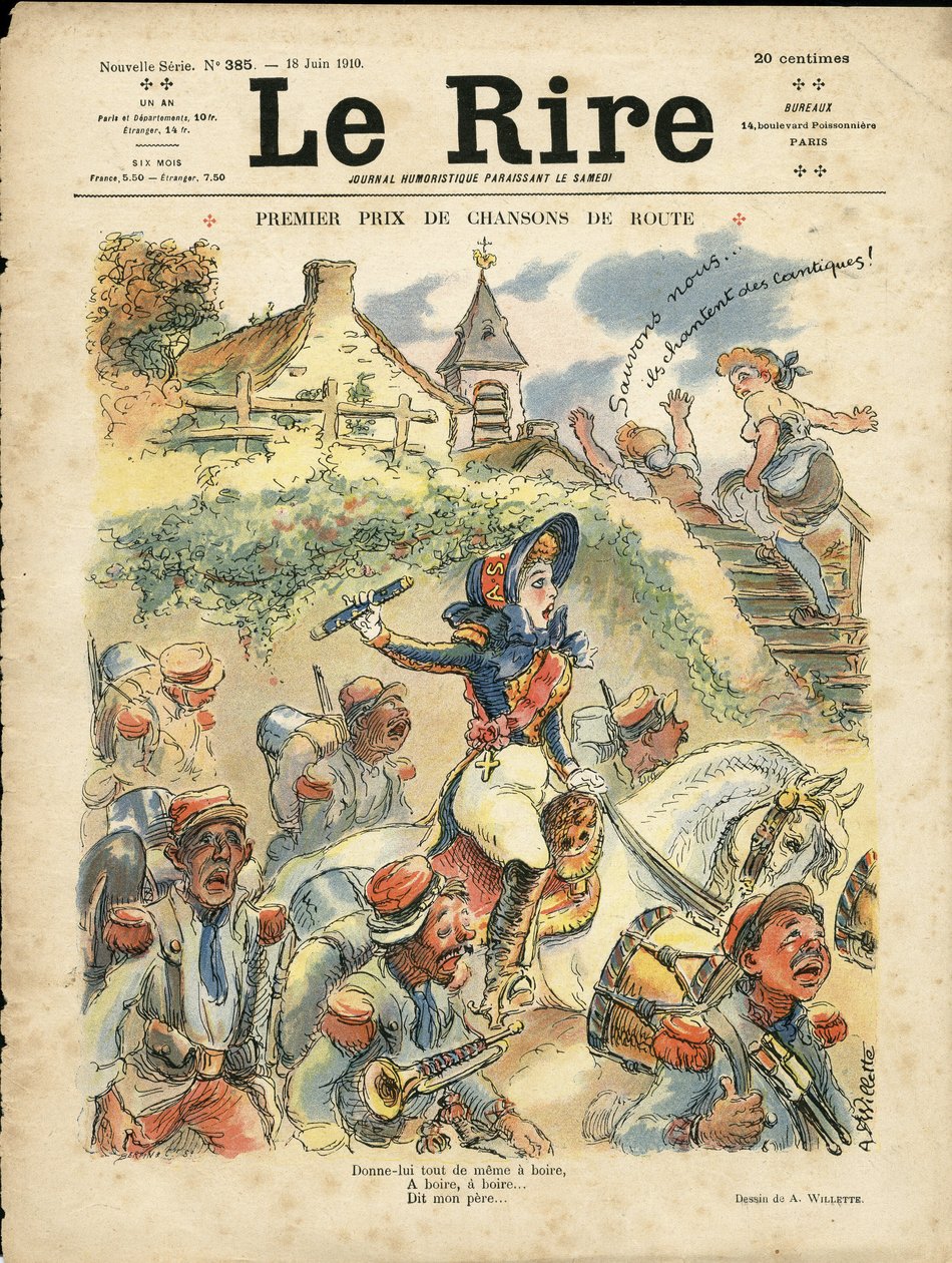 Kuvitus Adolphe dit Willettesta (1857-1926) Le Liren kanteen tekijältä Adolphe Leon Willette