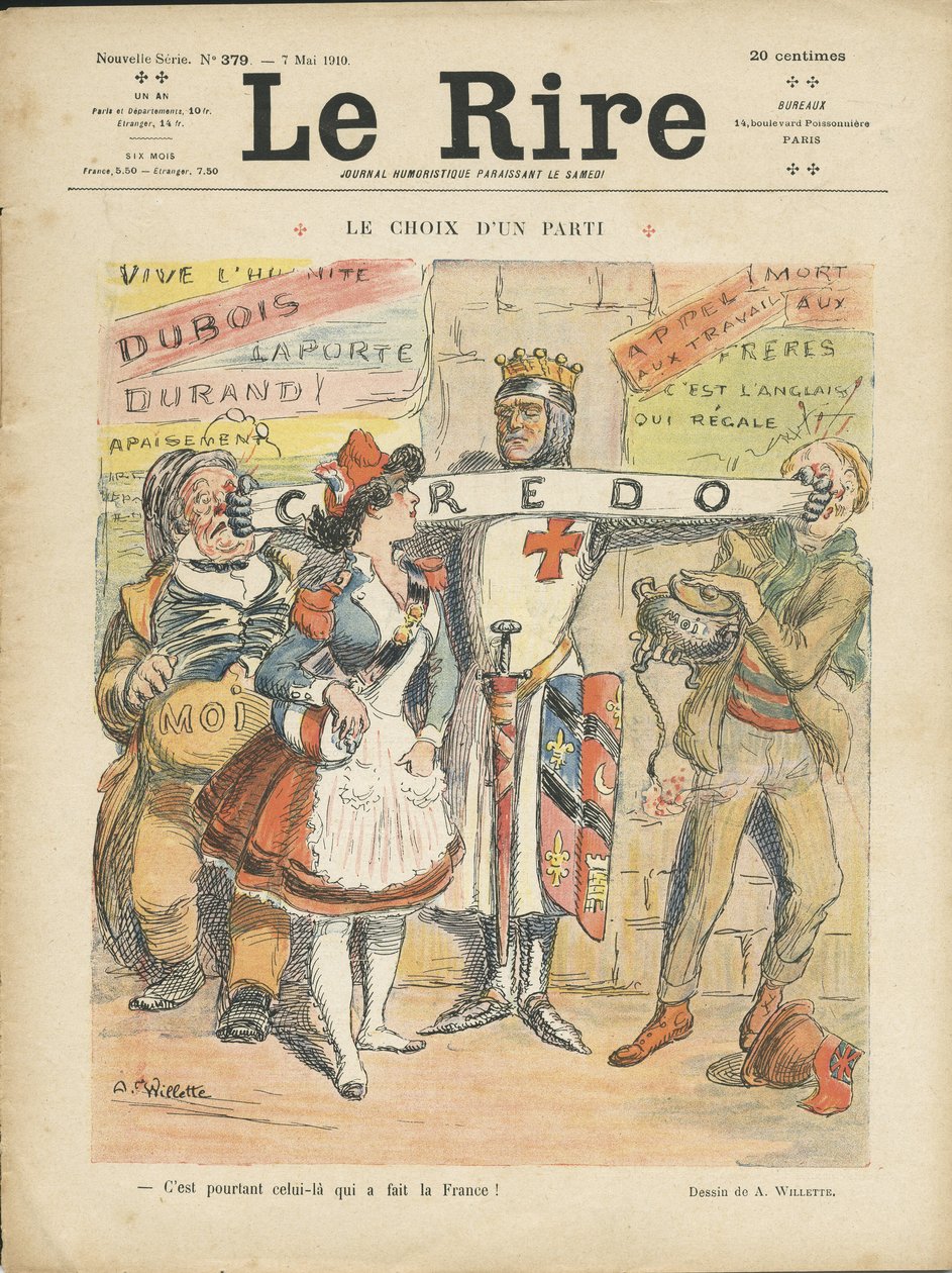 Kuva Adolphe dit Willettesta (1857-1926) Le Riren kanteen, 7.5.2010 - Puolueen valinta - Vaalit - Marianne tekijältä Adolphe Leon Willette