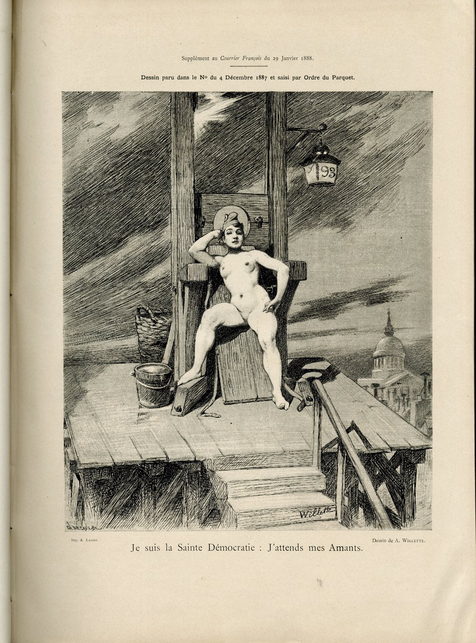 Kuva Adolphe dit Willettesta (1857-1926) Le Courrier francais, nro 4 tekijältä Adolphe Leon Willette