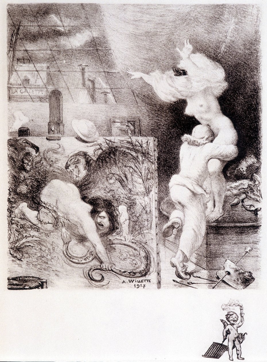 Lust - piirustus Willette tekijältä Adolphe Leon Willette