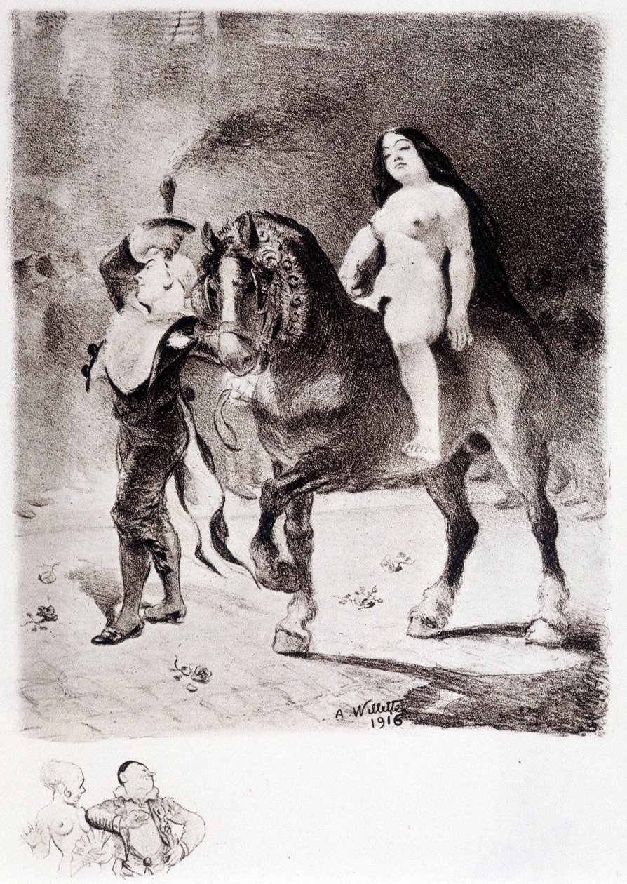 Pride - piirustus Willette tekijältä Adolphe Leon Willette