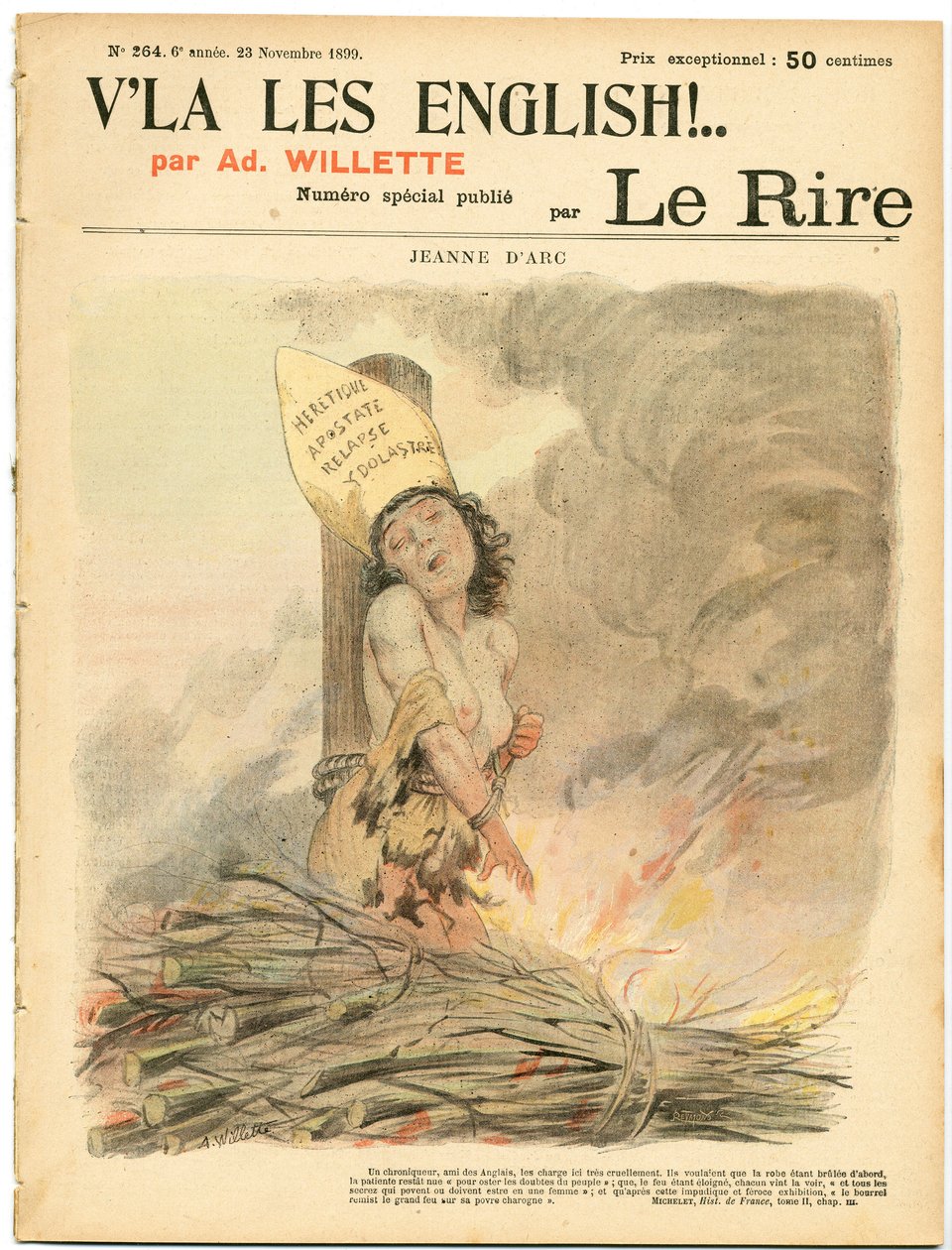 Nauru, numero 264, Satiirinen väreissä tekijältä Adolphe Leon Willette