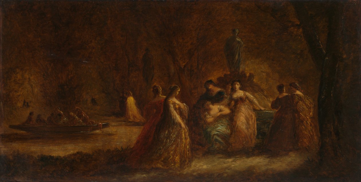 Woodland Fête, n. 1853-1857 tai n. 1862. tekijältä Adolphe Joseph Thomas Monticelli