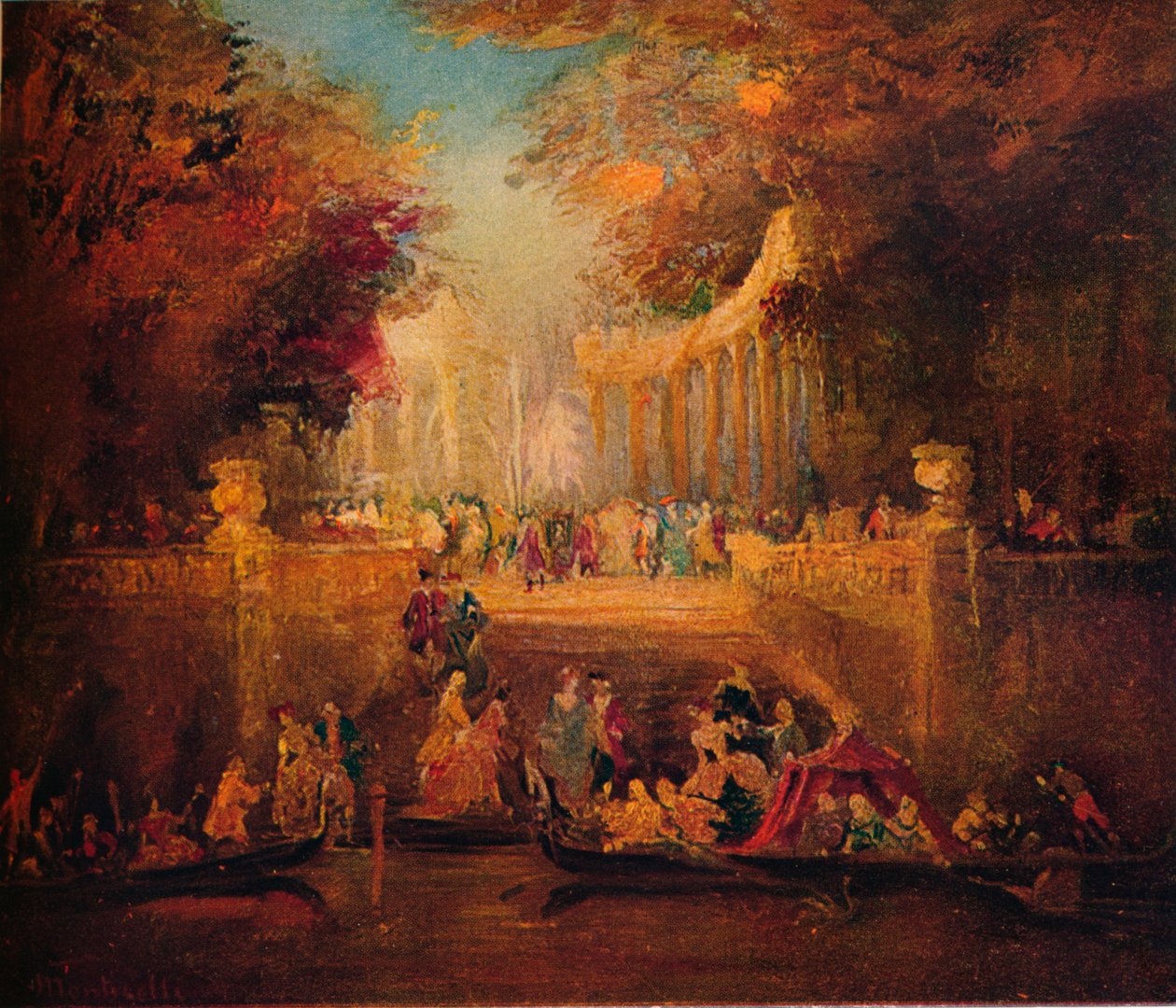 Fete Champetre, c1870 tekijältä Adolphe Joseph Thomas Monticelli