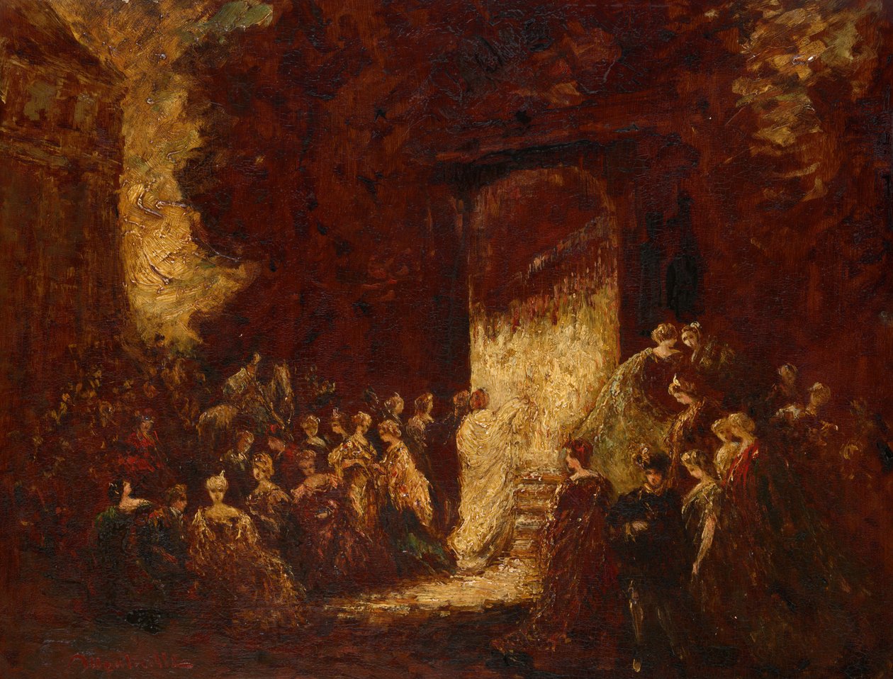 Iltapäiväjuhlat, c. 1880. tekijältä Adolphe Monticelli