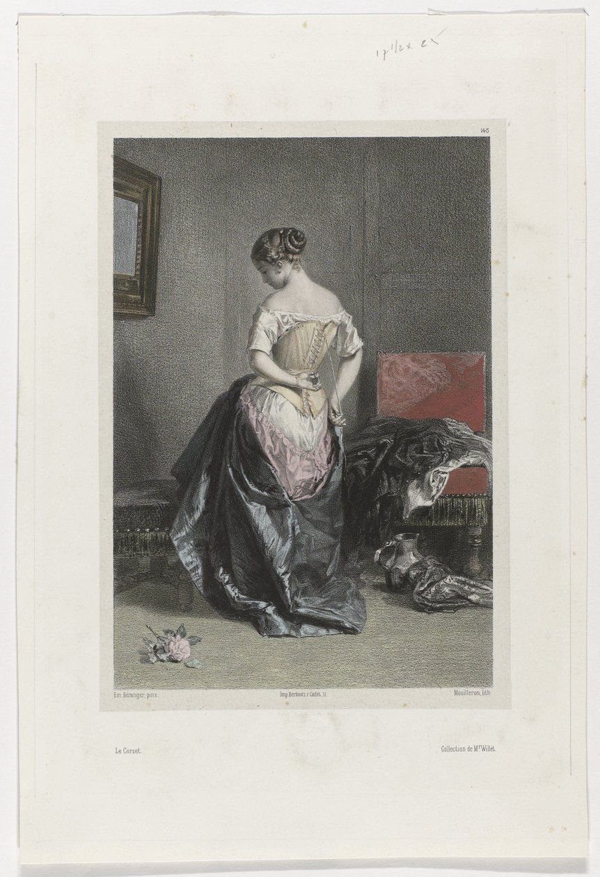 Le Corset (otsikko esineessä) tekijältä Adolphe Mouilleron
