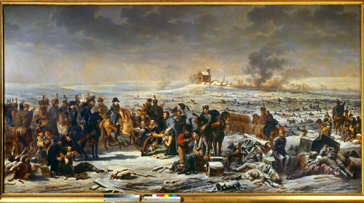 Preussin ja Puolan kampanja (1806-1807) "" Napoleon I (1769-1821) Eylaun taistelukentällä 9/02/1807" Adolphe Roehnin (1780-1867) maalaus 1807 Boissy Saint Leger. Grosboisin linna tekijältä Adolphe Roehn