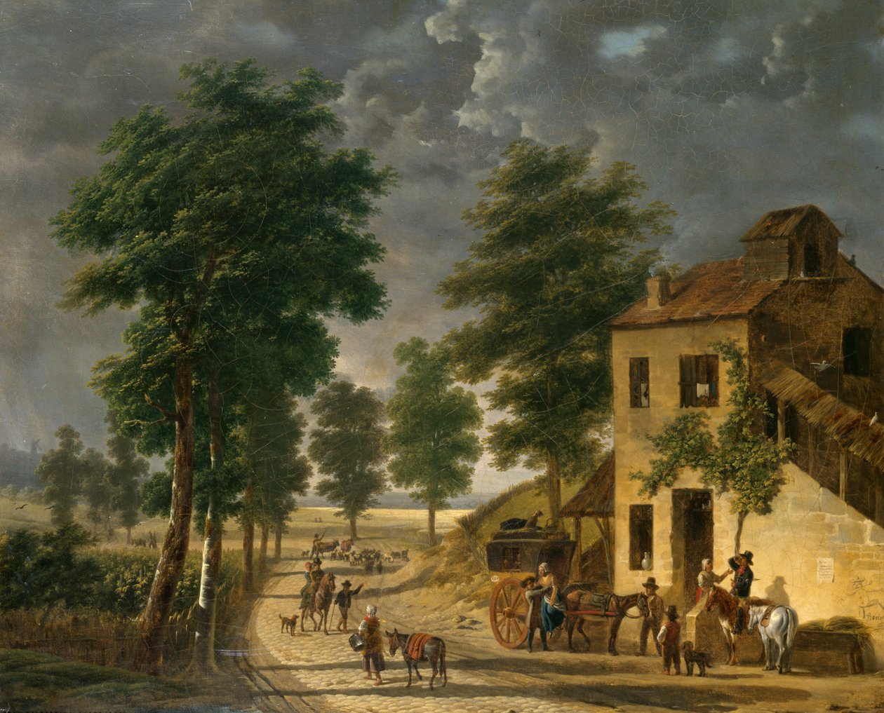 Coeur Volant Coaching Inn Louveciennesissä, 1867 tekijältä Adolphe Roehn