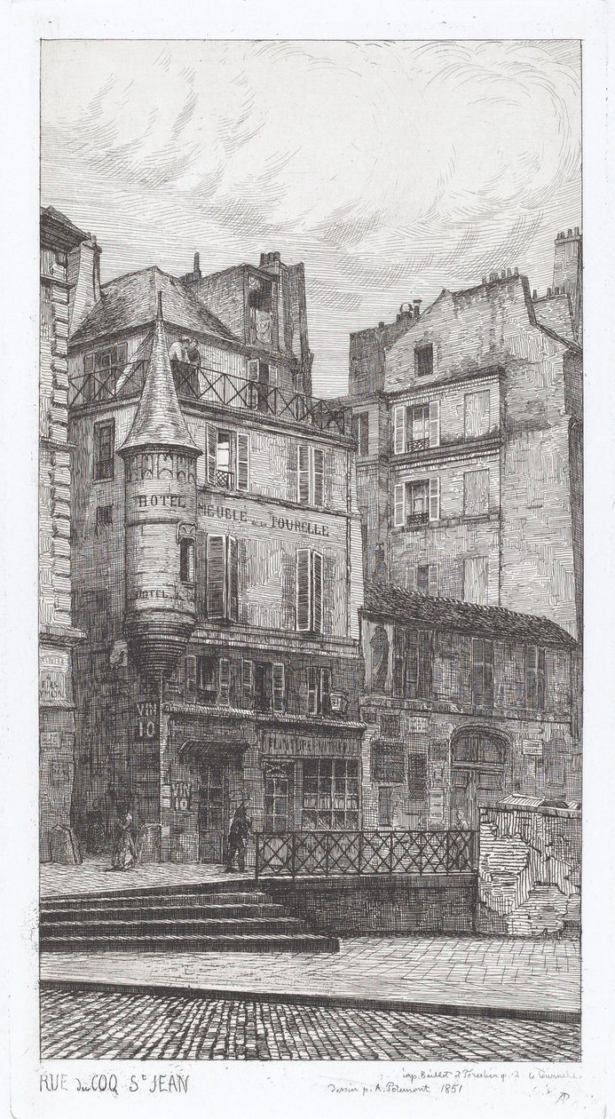 Rue du Coq St. Jean tekijältä Adolphe Théodore Jules Martial Potémont