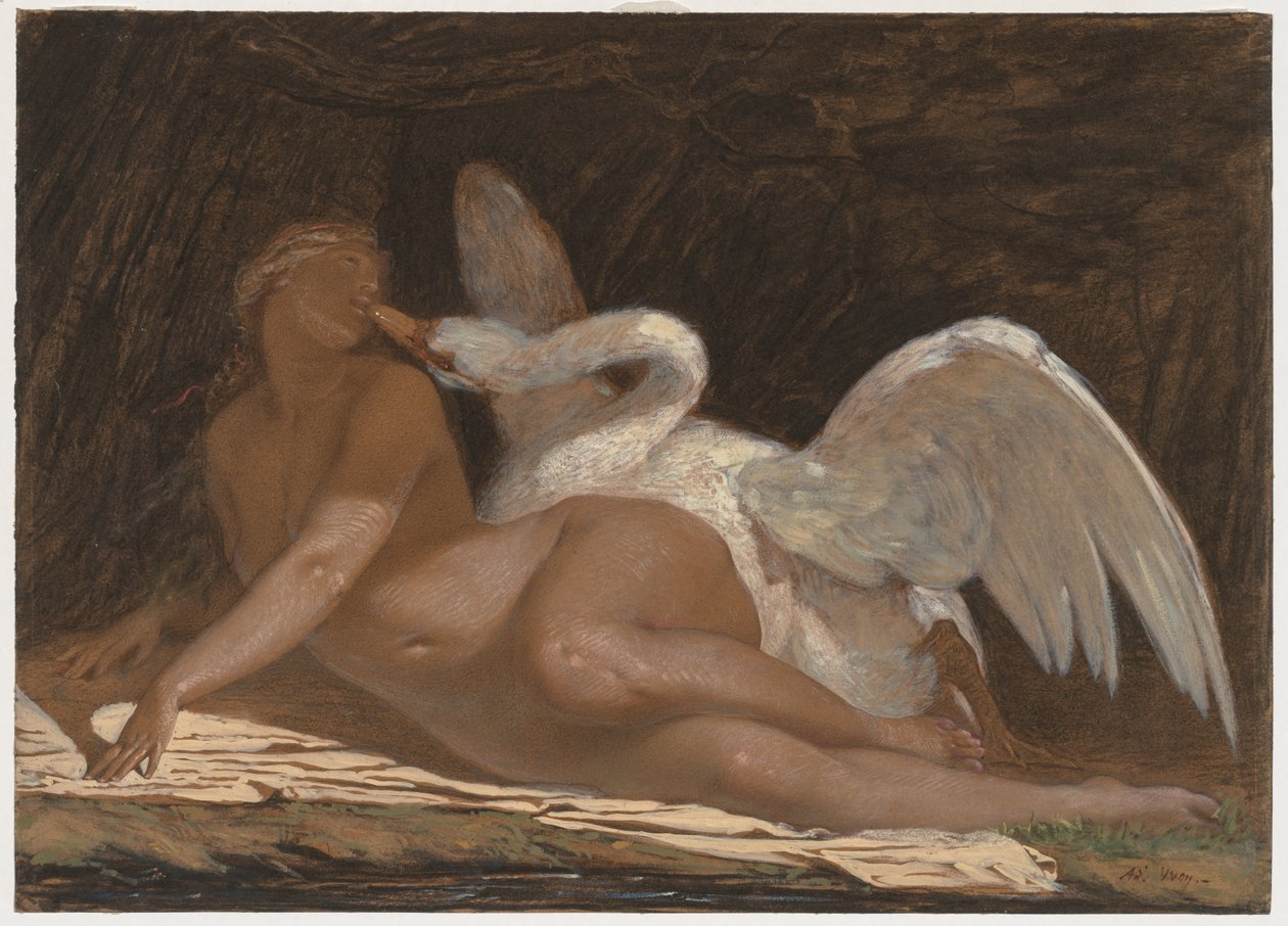 Leda ja joutsen. tekijältä Adolphe Yvon