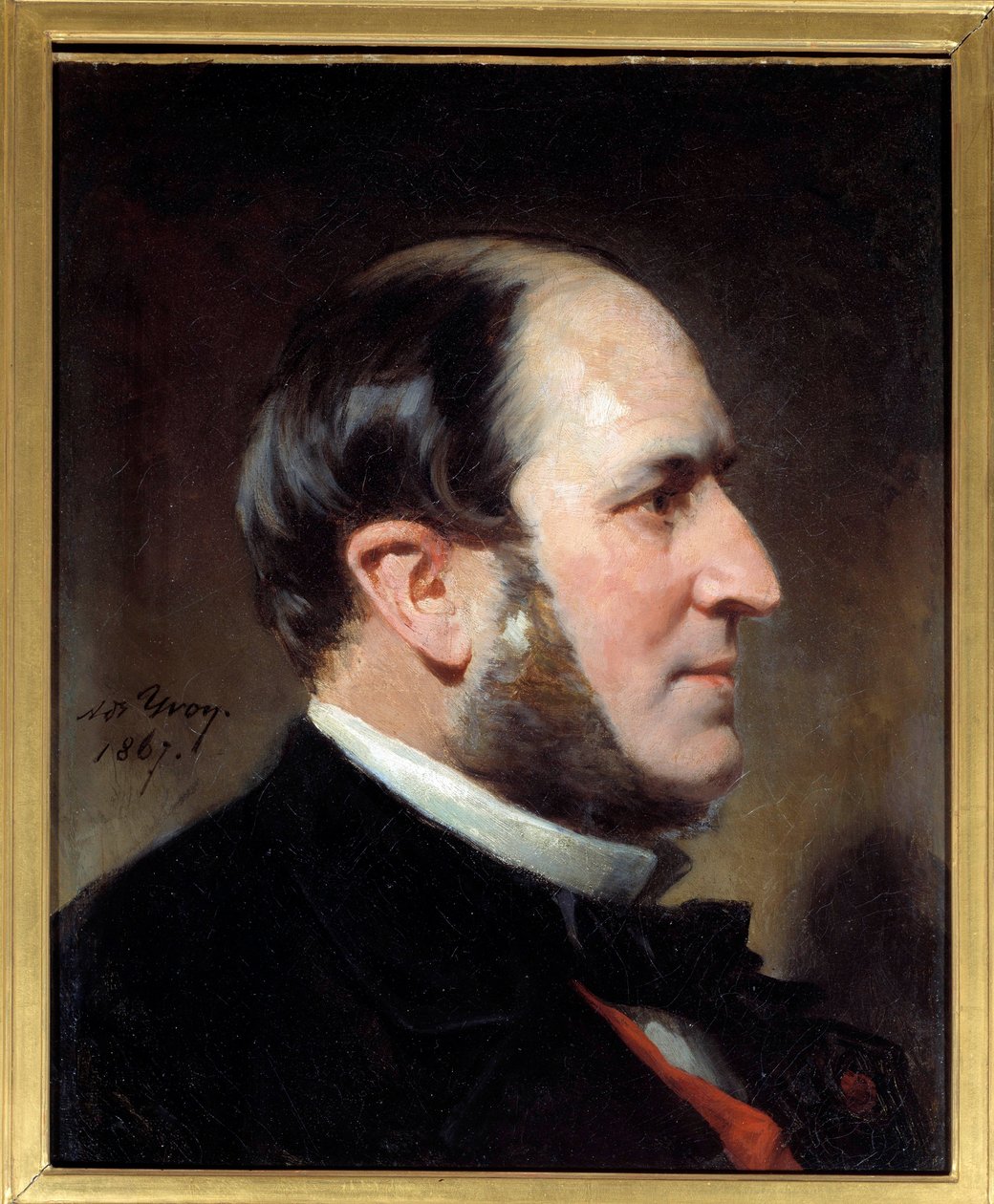 Paroni Eugene-Georges Haussmannin muotokuva, Pariisin prefet (1809-1891) Hän oli toisen imperiumin alaisen Pariisin kaupungin suurten kunnostustöiden alullepanija. Adolphe Yvonin (1817-1893) maalaus. 1867 Su. 0,45 x 0,35 m Pariisi, Musee Carnavalet tekijältä Adolphe Yvon