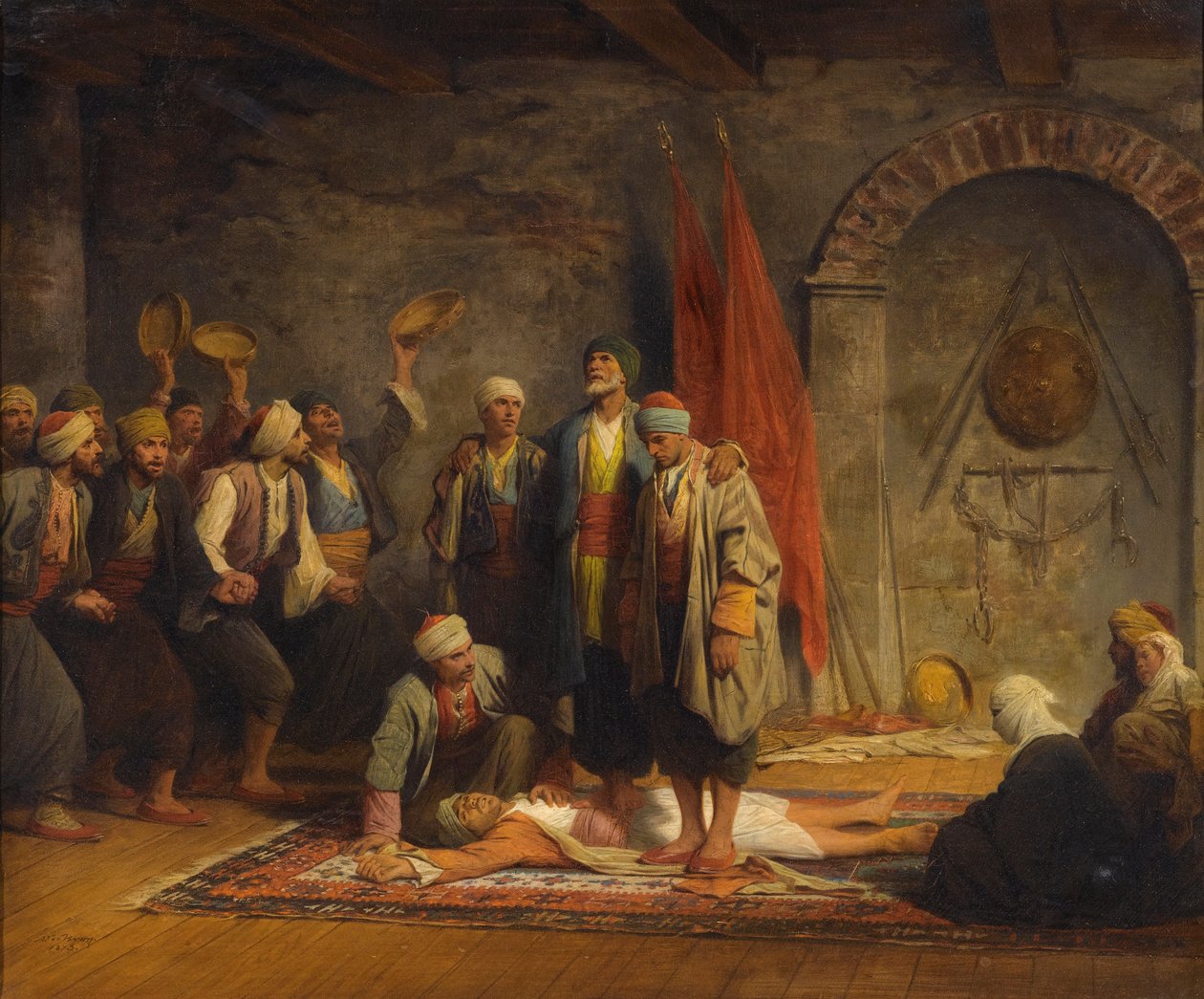 Rifai Sufi -seremonia pby Yvon, Adolphe tekijältä Adolphe Yvon