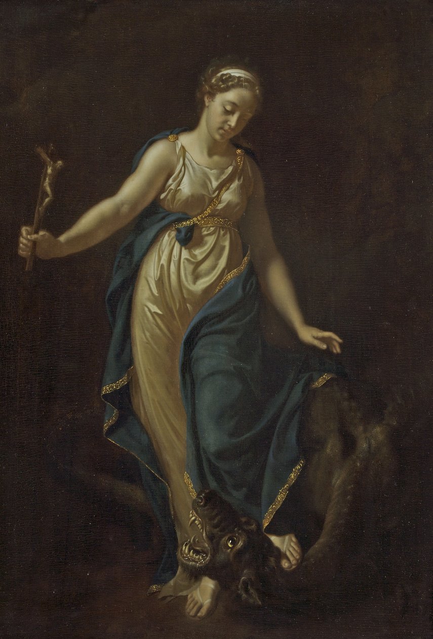 Pyhä Margaret ja lohikäärme, 1714 tekijältä Adriaan van der Werff