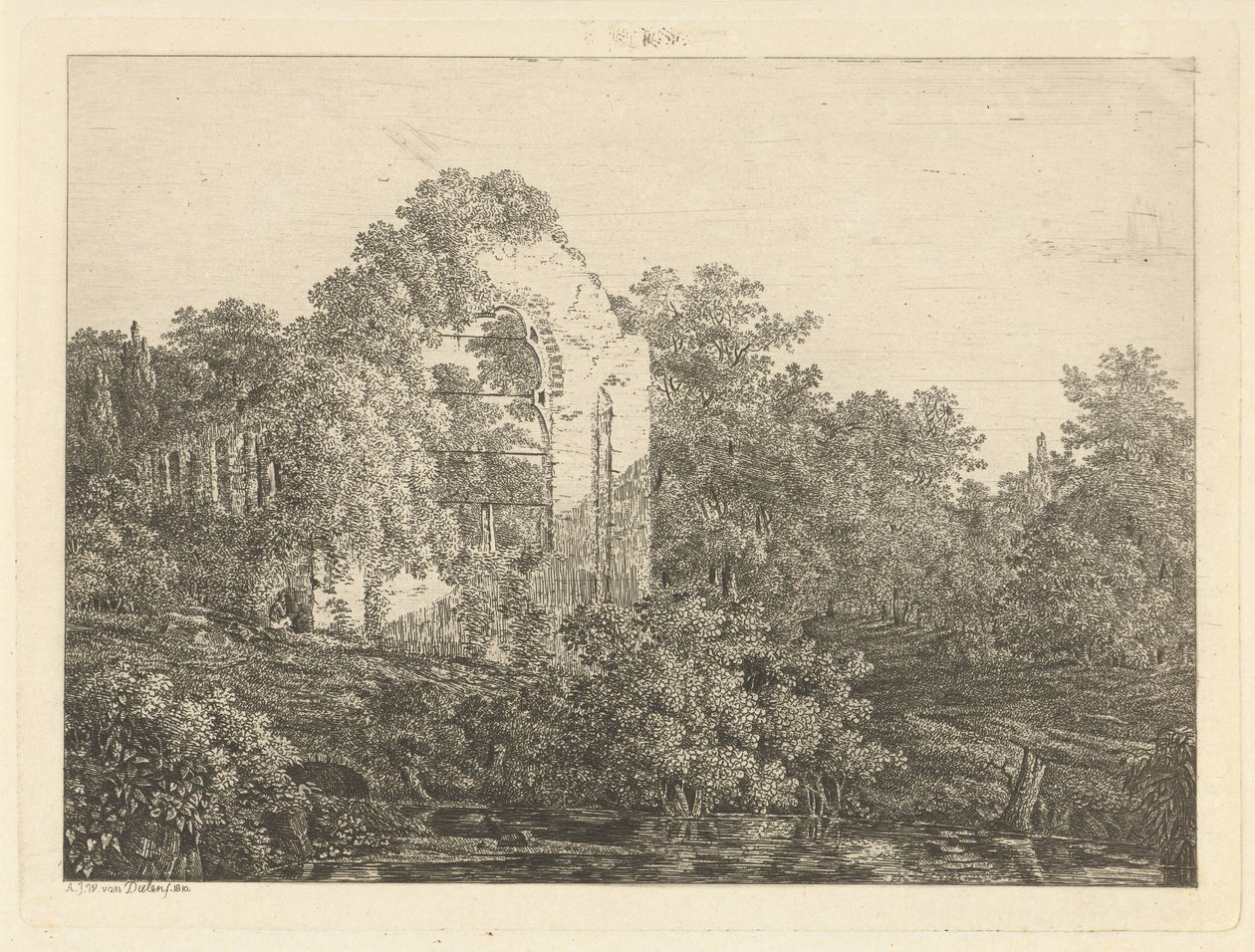 Ter Haarin talon rauniot tekijältä Adriaan Jacob Willem van Dielen