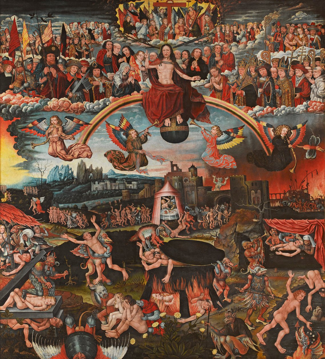 Viimeinen tuomio, 1526. tekijältä Adriaan Moreels and Pieter Van Boven