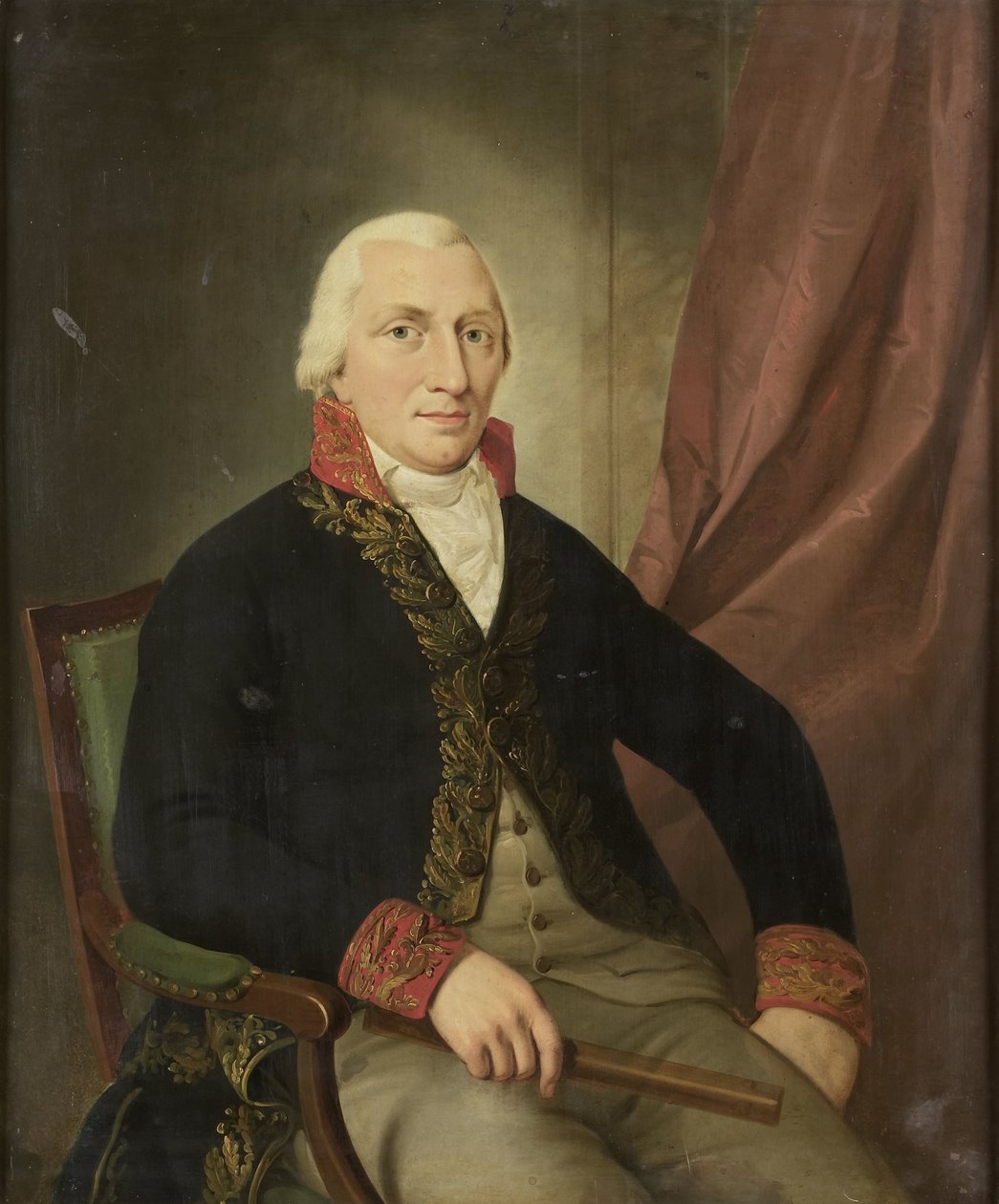 Muotokuva Albertus Henricus Wiesestä, Hollannin Itä-Intian kenraalikuvernööristä tekijältä Adriaan de Lelie (attributed to)