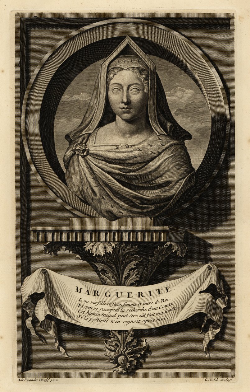 Margaret Tudor (1489-1541) (kaiverrus) tekijältä Adriaan van der (after) Werff
