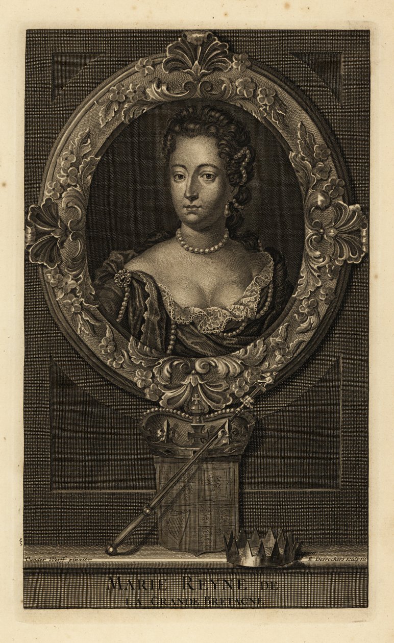 Ison-Britannian kuningatar Mary II tekijältä Adriaan van der (after) Werff