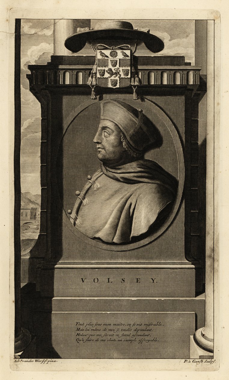 Thomas Wolsey (1473-1530) (kaiverrus) tekijältä Adriaan van der (after) Werff