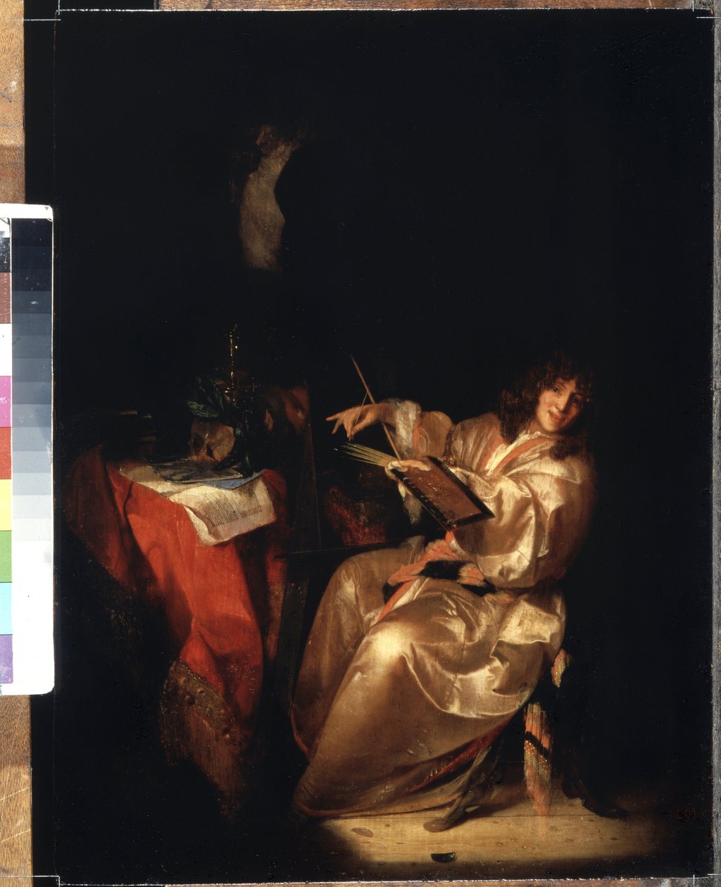 Omakuva. Adriaen van der Werffin (1659-1722) maalaus. Öljy puulle, 38,5 x 29 cm tekijältä Adriaan van der Werff