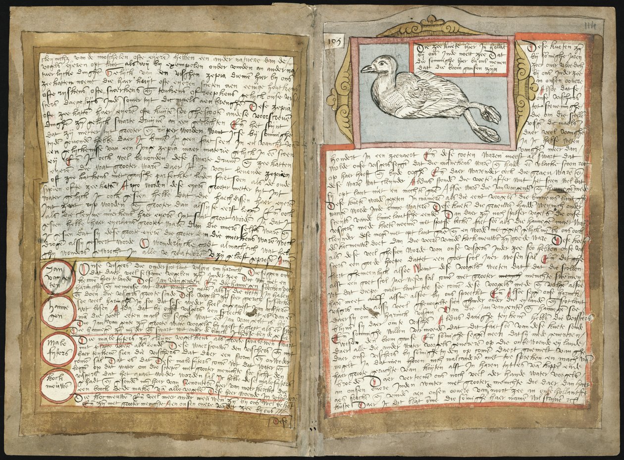 Adriaen Coenenin Visboeck - KB 78 E 54 - folio 113v (vasen) ja 114r (oikea) tekijältä Adriaen Coenen