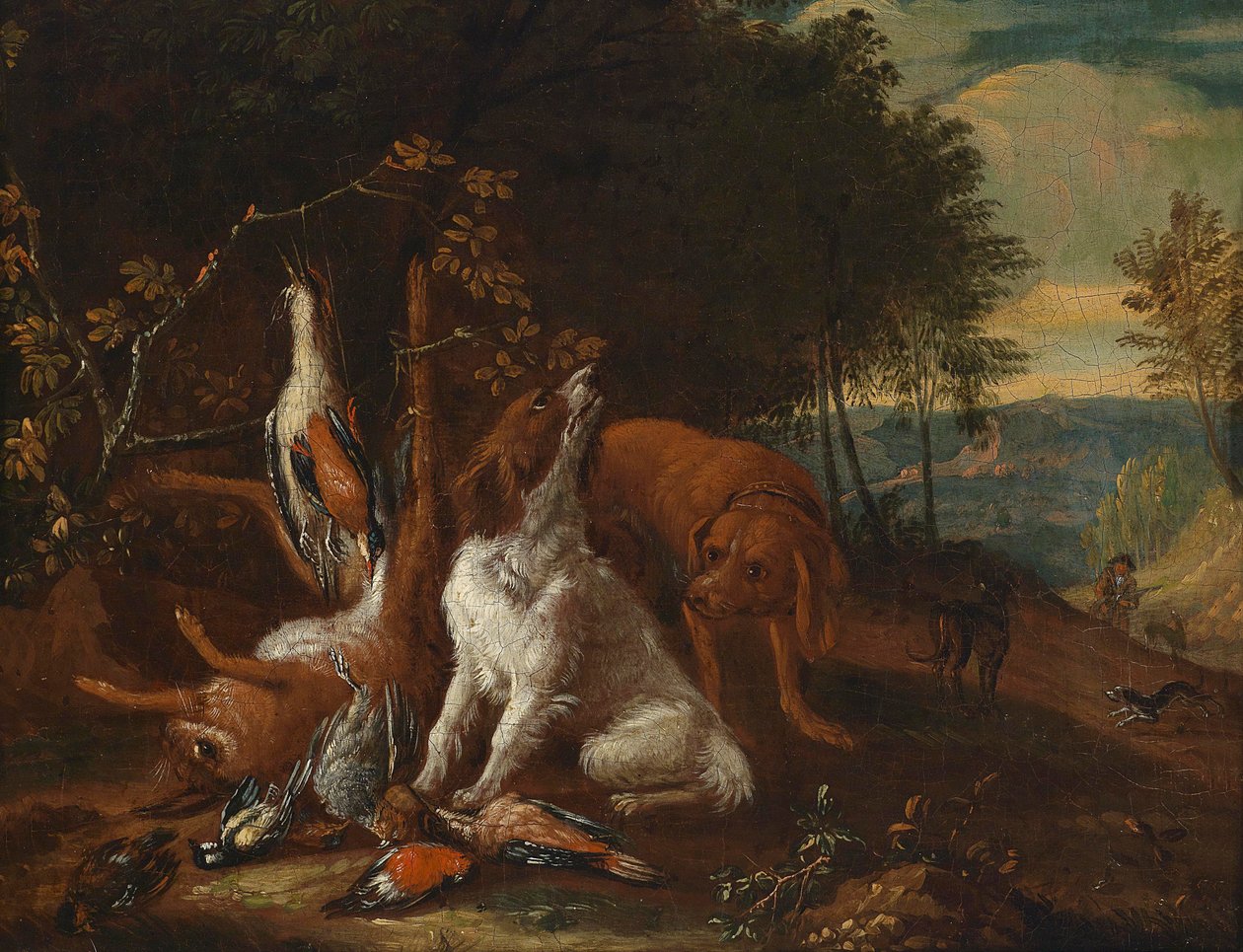 Landschaft mit Jagdstillleben tekijältä Adriaen de Gryef