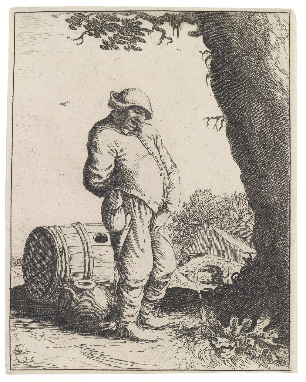 Der pissende Bauer tekijältä Adriaen Jansz. van Ostade