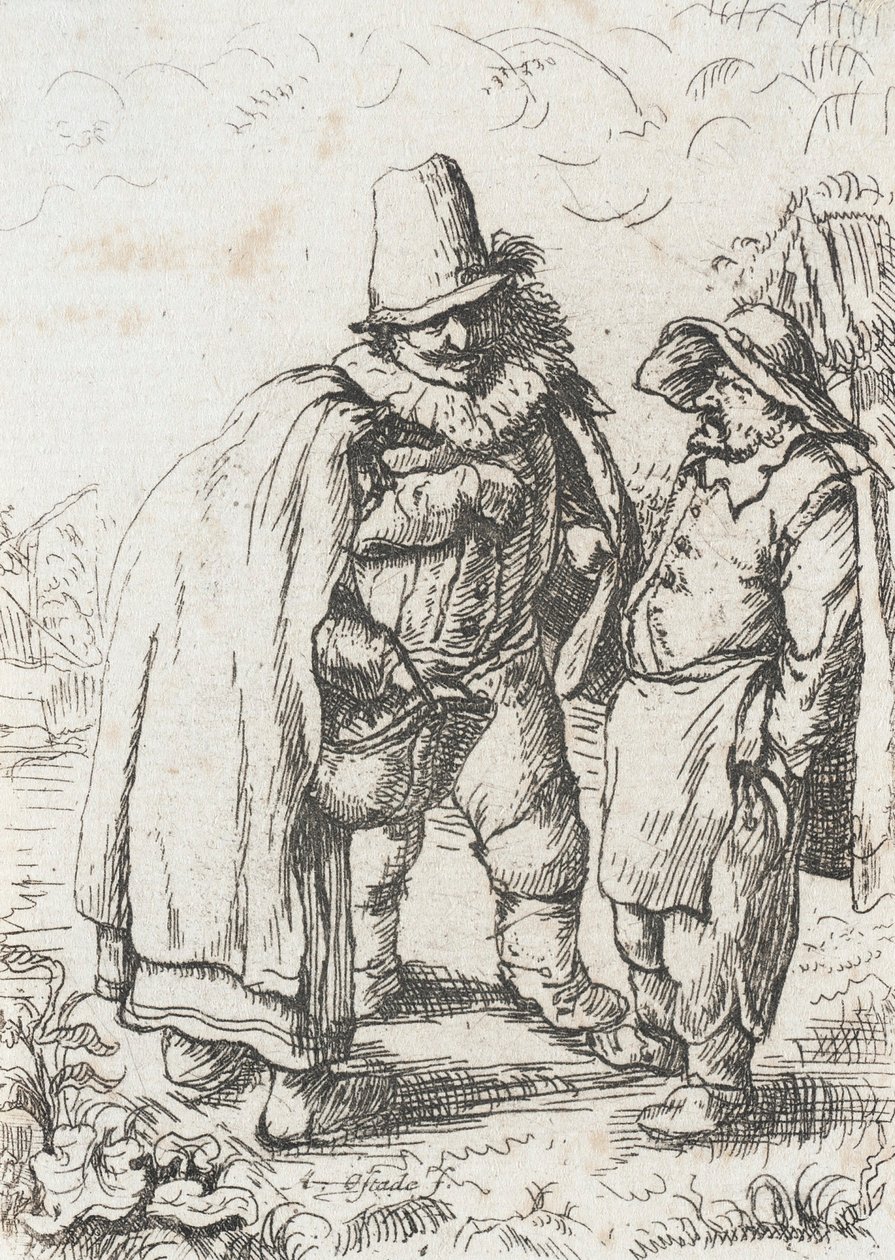 Kolme groteskifiguuria tekijältä Adriaen Jansz. van Ostade