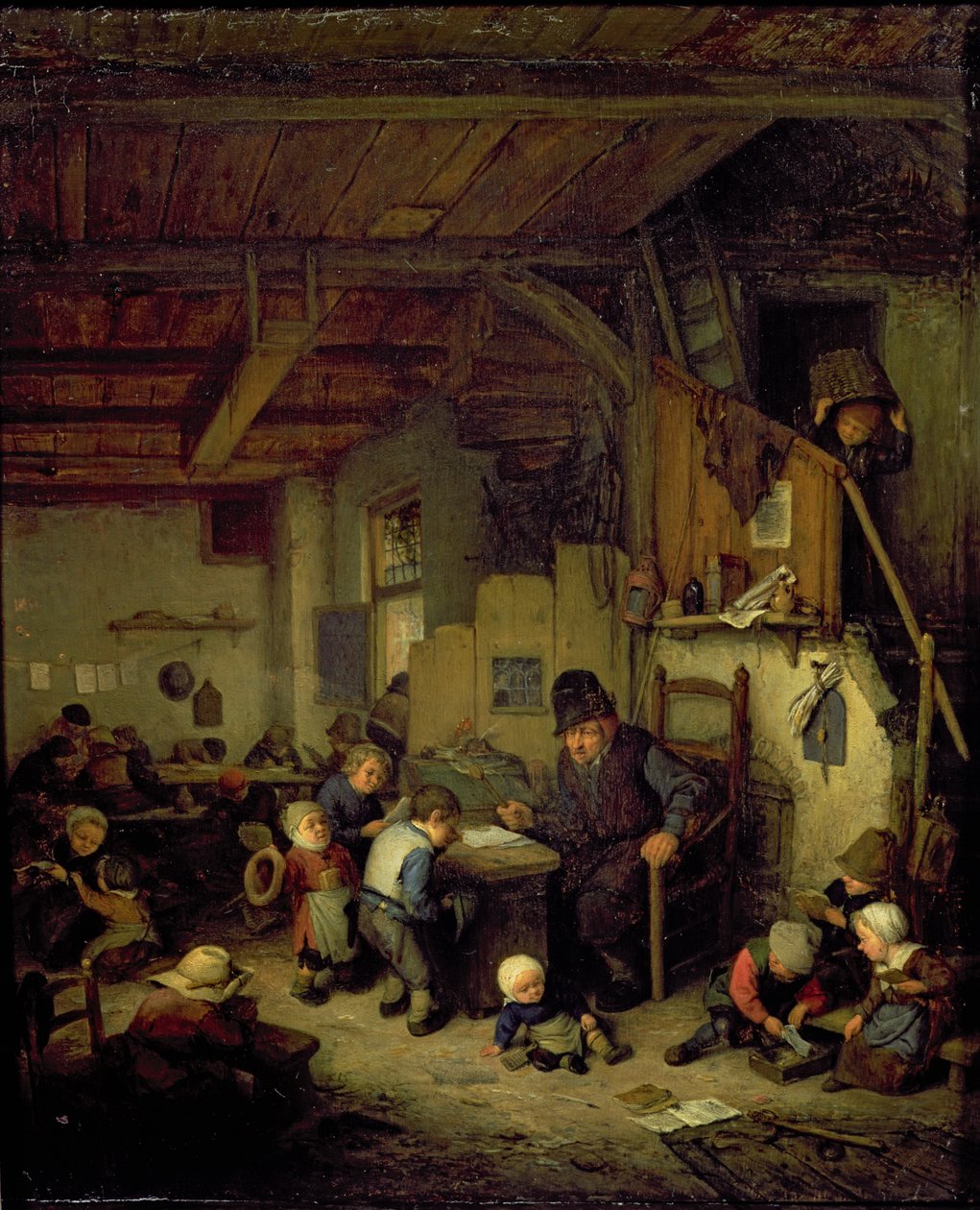Koulumestari, n. 1662 tekijältä Adriaen Jansz. van Ostade