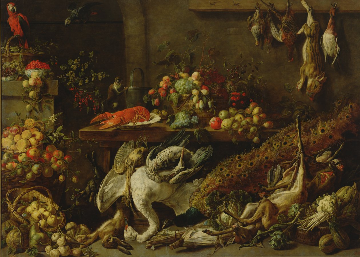 Ruokakomero, 1642 tekijältä Adriaen van Utrecht