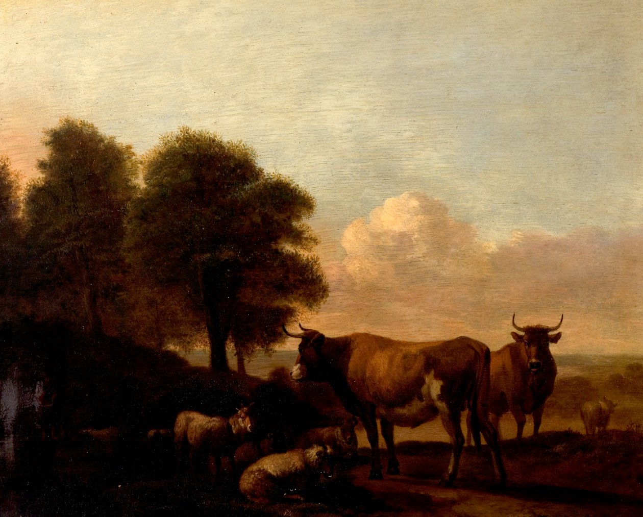 Maisema karjan kanssa tekijältä Adriaen van de Velde